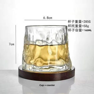 Thicken Wine Glasses Lead-free cup Rotating Whisky Glass Transparent Brandy Vodka Beer Cup Drinkware Drinking Glasses