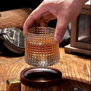 Thicken Wine Glasses Lead-free cup Rotating Whisky Glass Transparent Brandy Vodka Beer Cup Drinkware Drinking Glasses