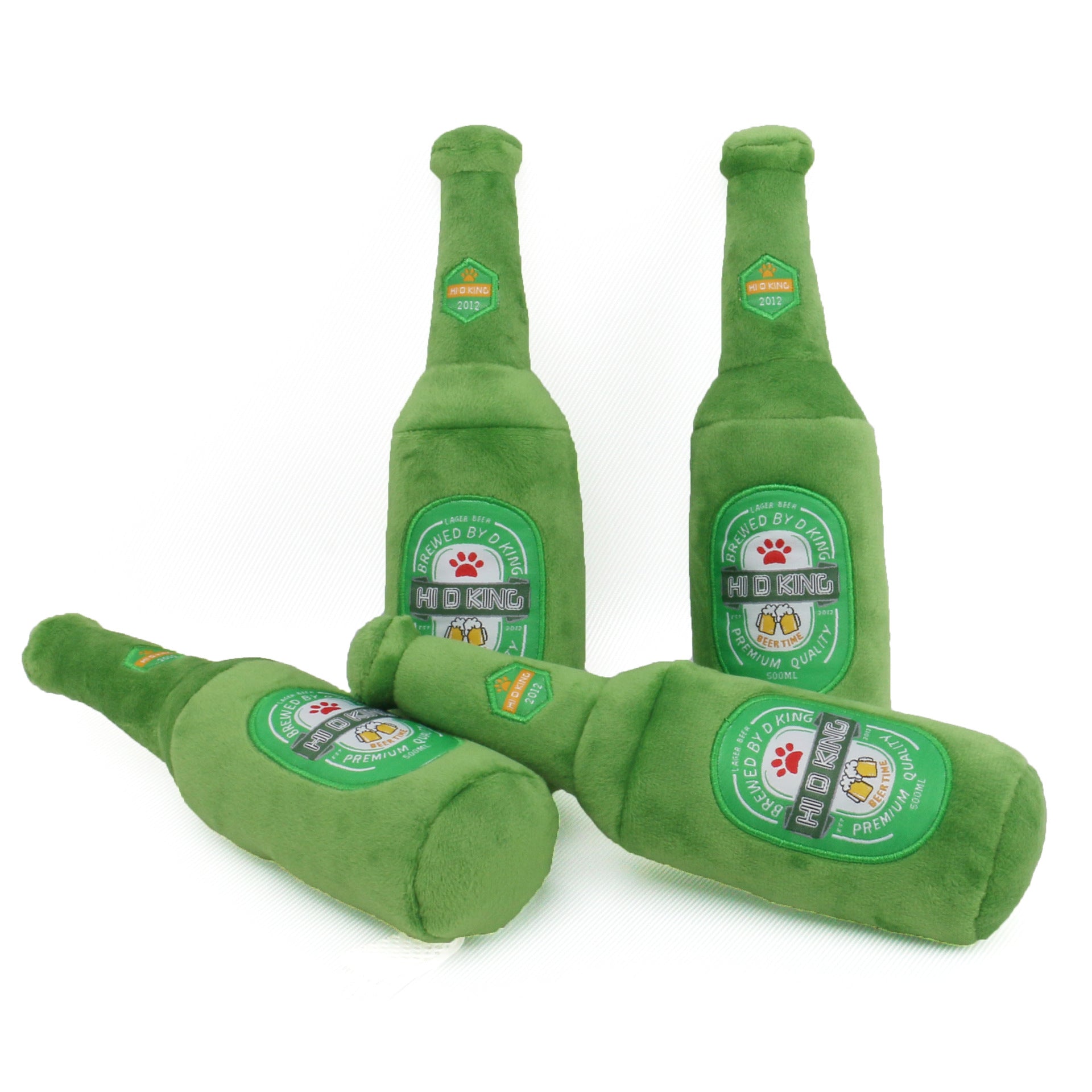 Beer Dog Plush Chew Toy